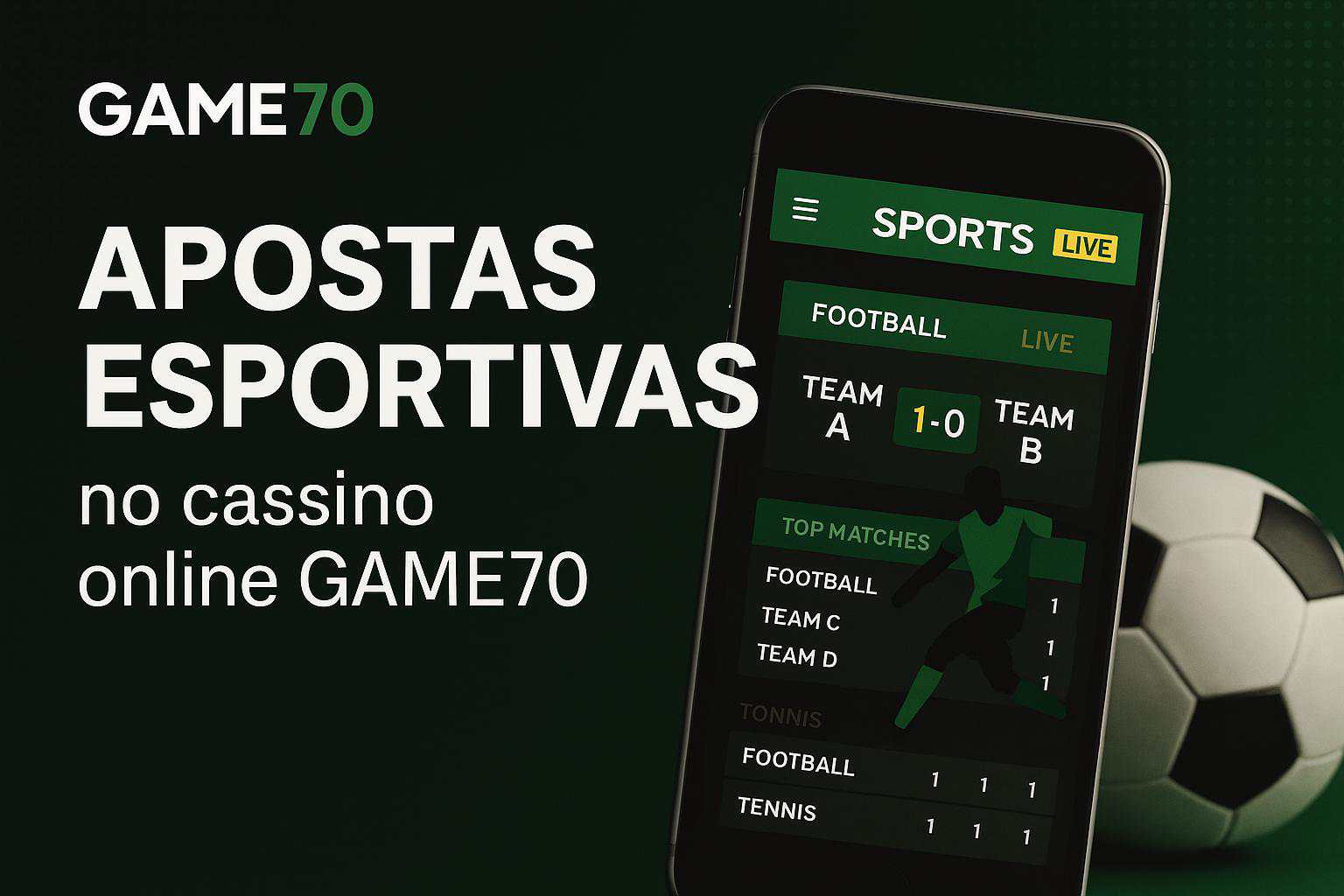 Apostas esportivas no cassino online GAME70