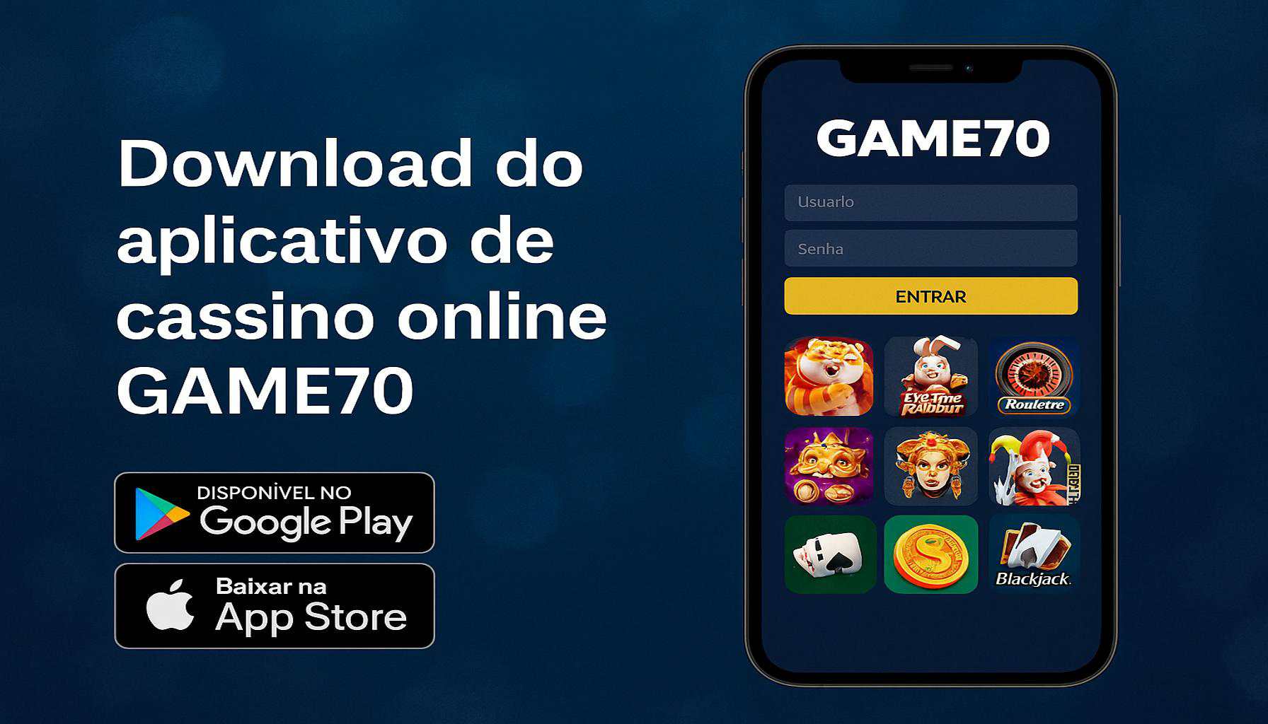 Login no Cassino GAME70